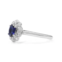 18ct White Gold Sapphire and Diamond Ring