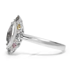 18ct White Gold Sapphire and Diamond Marquise Ring