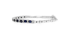 18ct White Gold Sapphire and Diamond Bracelet
