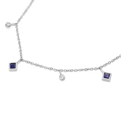 18ct White Gold Sapphire and Diamond Bracelet
