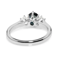 18ct White Gold Sapphire and Diamond 3 Stone Ring
