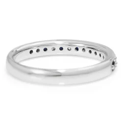 9ct White Gold Sapphire and Diamond Band