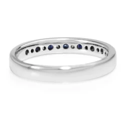 9ct White Gold Sapphire and Diamond Channel Set Band