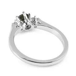 18ct White Gold Sapphire and Diamond 3 Stone Ring