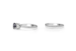 18ct White Gold Sapphire and Diamond Ring Set