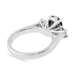 18ct White Gold Sapphire and Diamond 3 Stone Ring