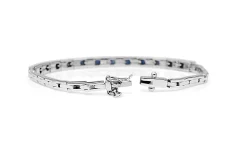 18ct White Gold Sapphire and Diamond Bracelet
