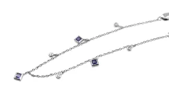 18ct White Gold Sapphire and Diamond Bracelet