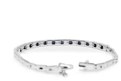 18ct White Gold Sapphire and Diamond Bracelet