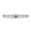 9ct White Gold Sapphire Deco Vintage Brooch