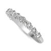 9ct White Gold Shared Claw Diamond Band