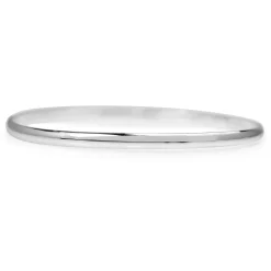 18ct White Gold Solid Round Bangle