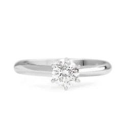 18ct White Gold Solitaire Diamond Ring