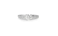 18ct White Gold Solitaire Diamond Ring