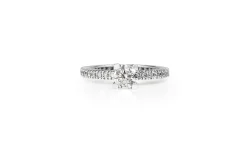 18ct White Gold Solitaire Diamond Ring