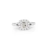 18ct White Gold Split Shoulder Halo Ring
