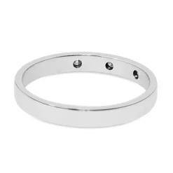 18ct White Gold Star Set Diamond Band Ring