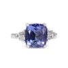 18ct White Gold Tanzanite and Diamond Ring