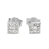18ct White Gold Tension Set Diamond Stud Earrings