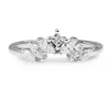 18ct White Gold 'Tiara' Curved Marquise and Princess Cut Diamond Band