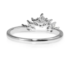 18ct White Gold 'Tiara' Curved Marquise and Princess Cut Diamond Band