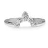 18ct White Gold 'Tiara' Style Curved Diamond Band