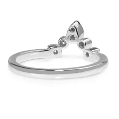18ct White Gold 'Tiara' Style Curved Diamond Band
