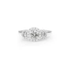 18ct White Gold Triple Halo Diamond Ring