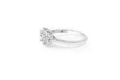 18ct White Gold Triple Halo Diamond Ring