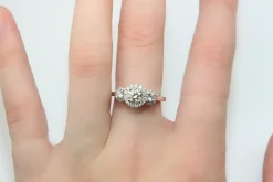 18ct White Gold Triple Halo Diamond Ring