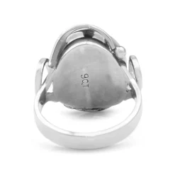 9ct White Gold Triplet Opal Ring