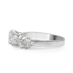 18ct White Gold Victorian 4 Stone Diamond Ring