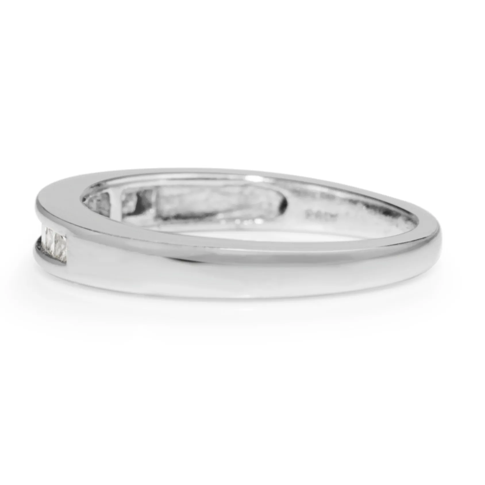 14ct White Gold Vintage Channel Set Diamond Band