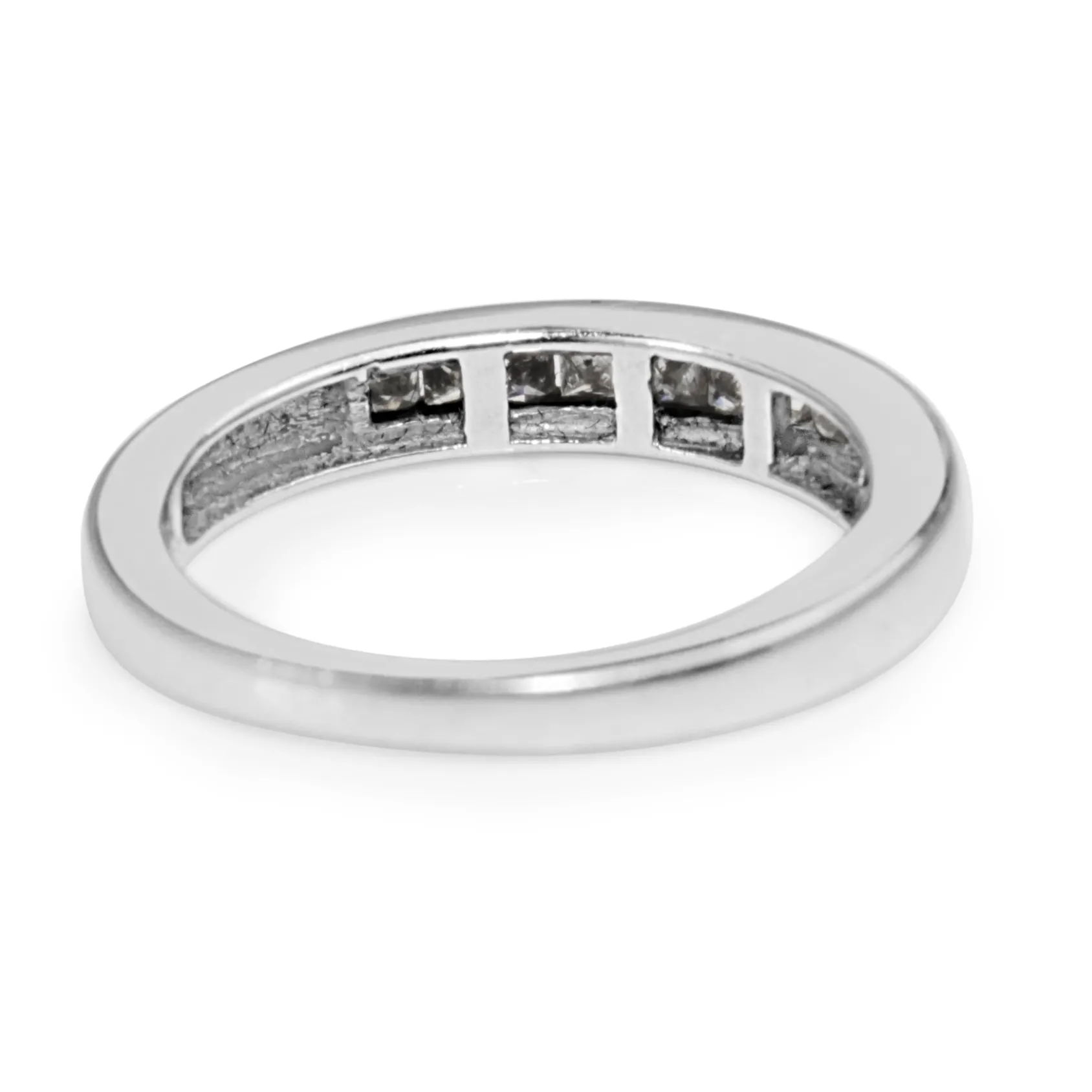 14ct White Gold Vintage Channel Set Diamond Band