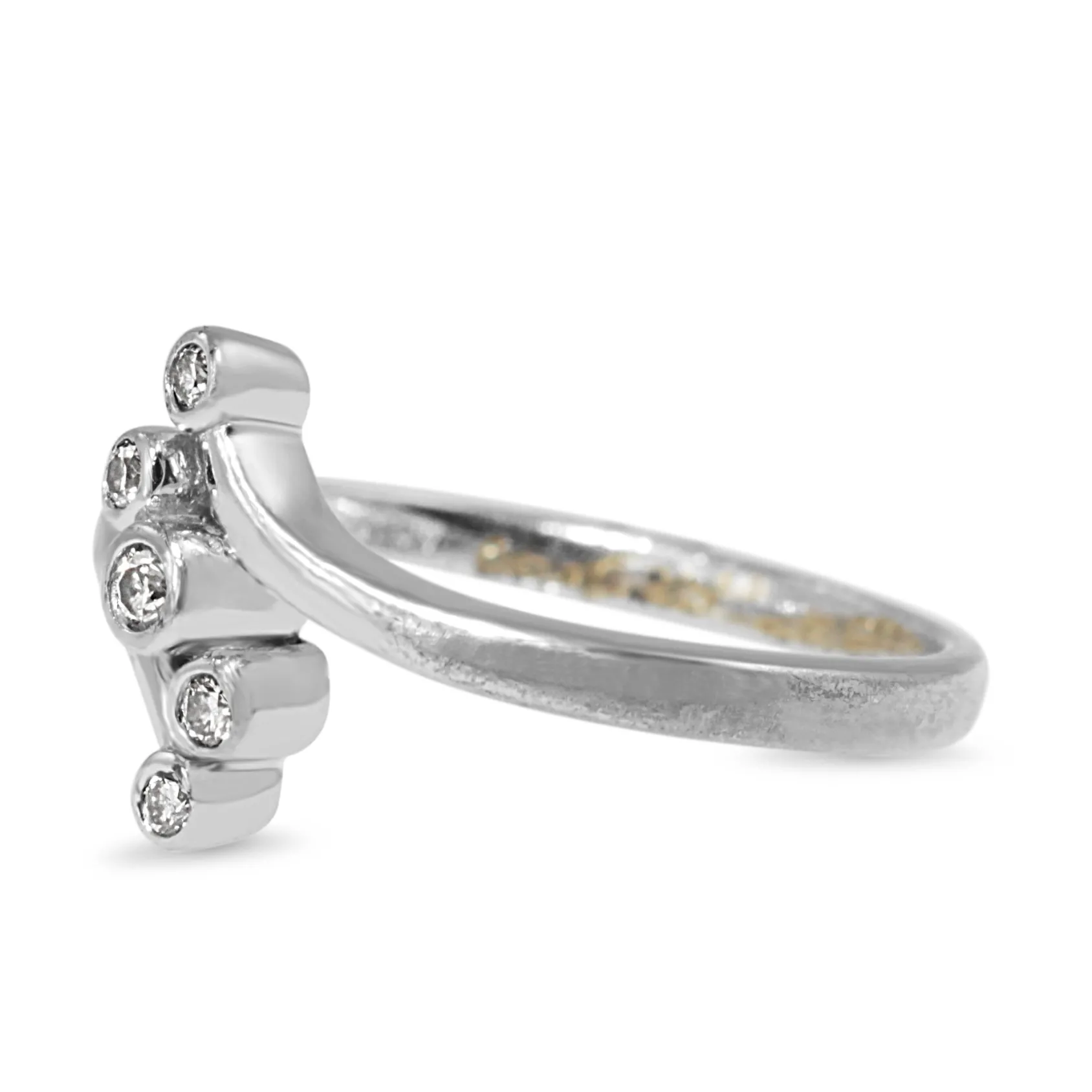 9ct White Gold Vintage Cluster Ring