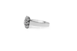 18ct White Gold Vintage Cluster Ring