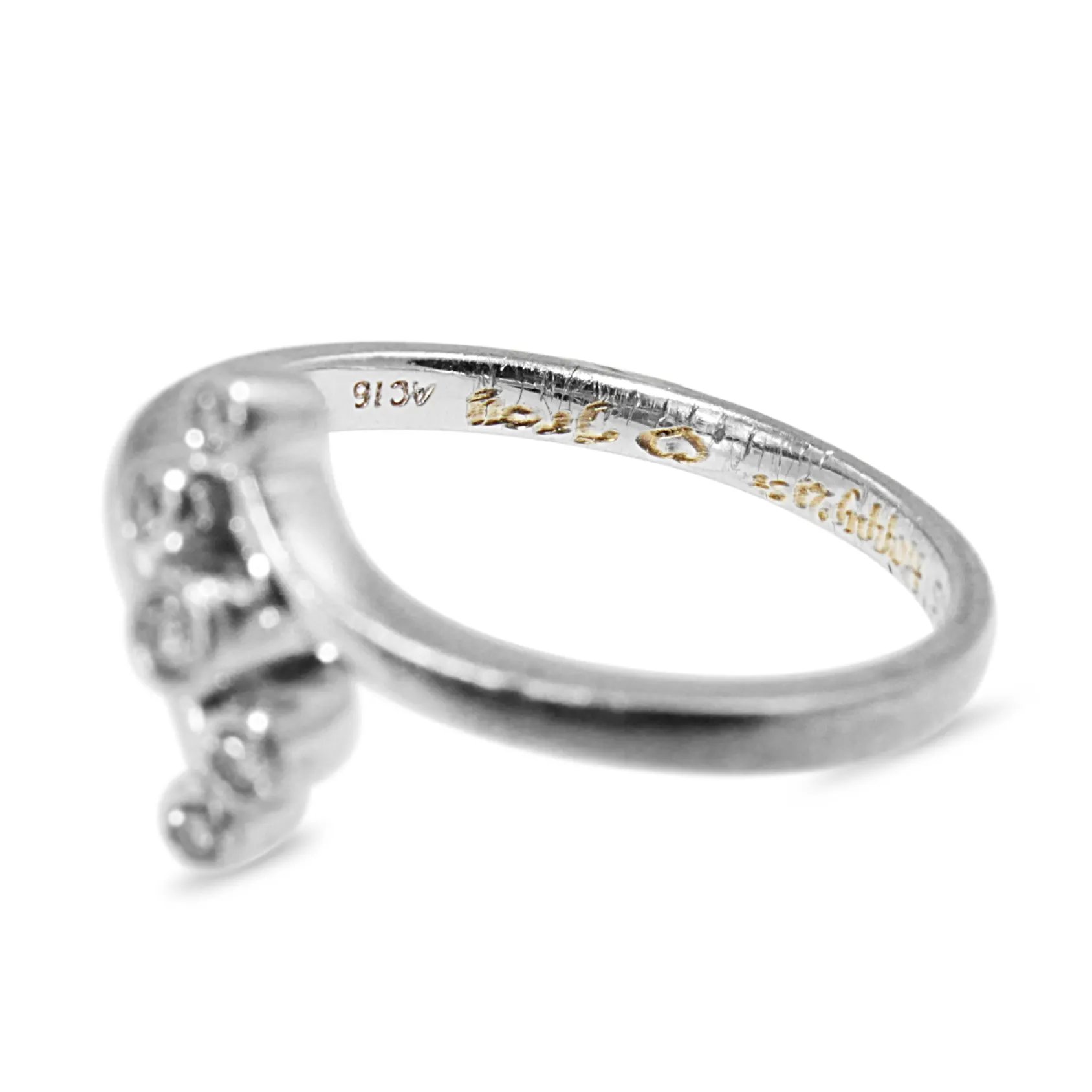 9ct White Gold Vintage Cluster Ring