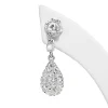 18ct White Gold Vintage Diamond Drop Earrings