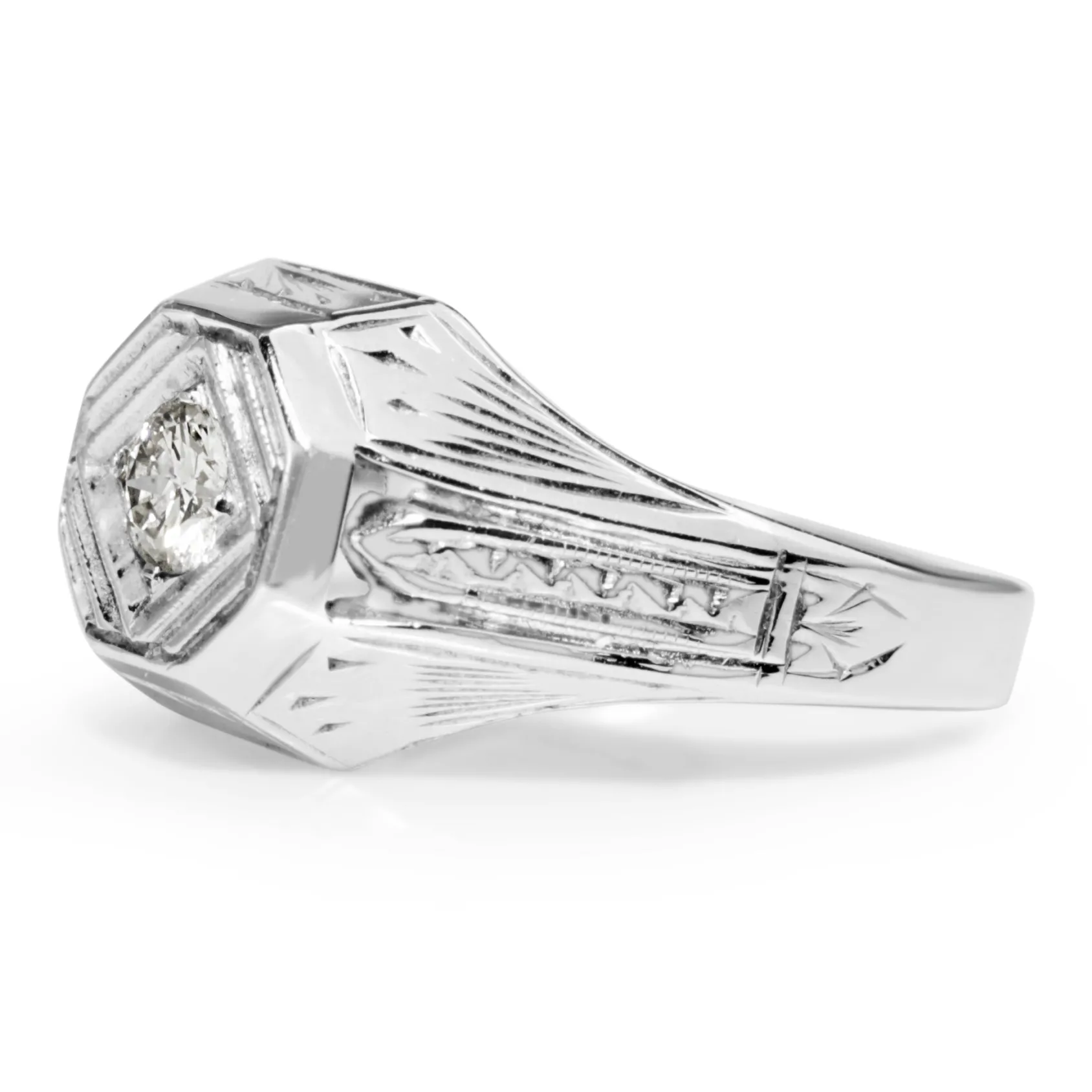 18ct White Gold Vintage Diamond Ring