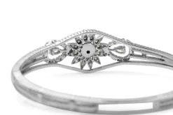 14ct White Gold Vintage Diamond Bangle