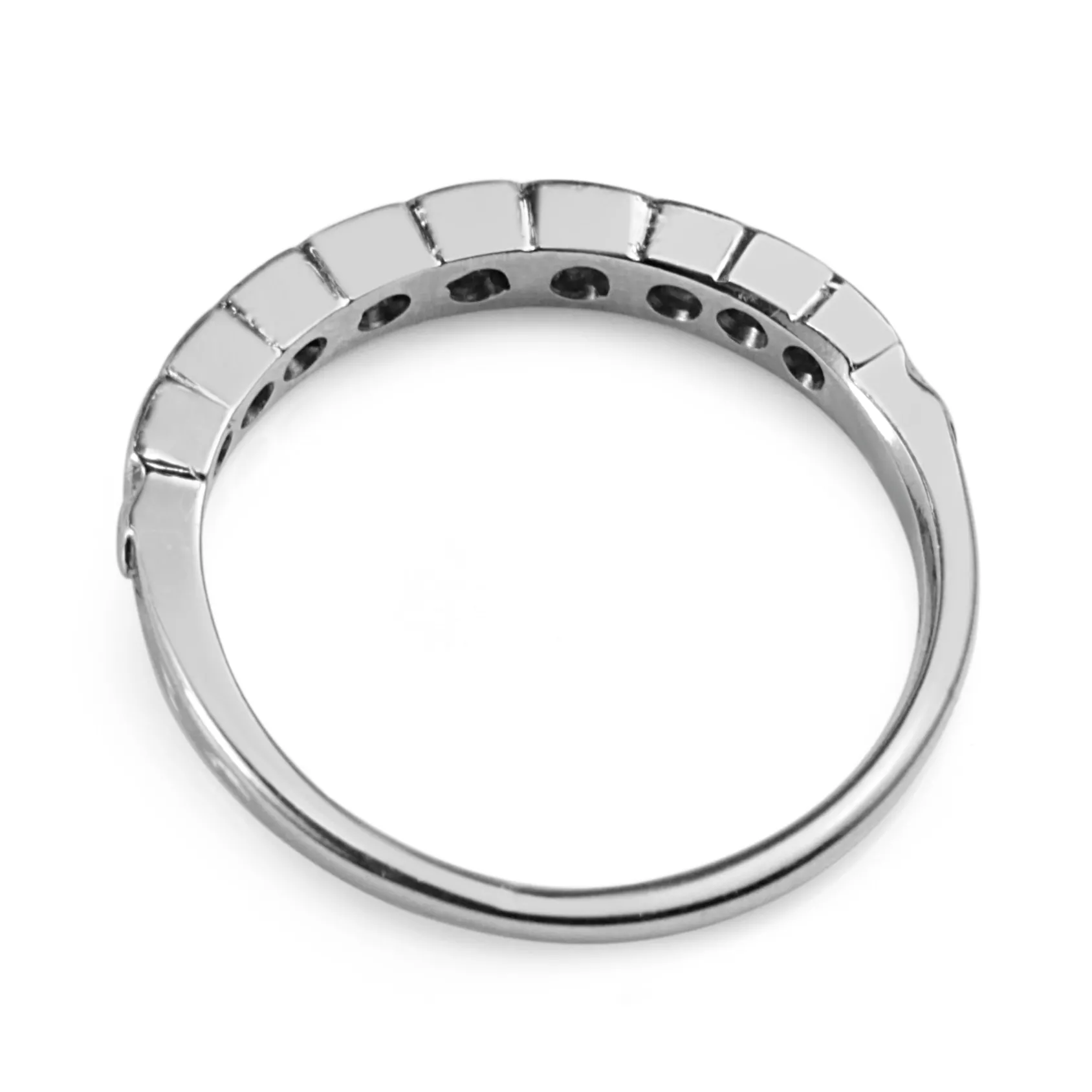 18ct White Gold Vintage Diamond Band Ring