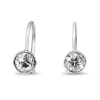 18ct White Gold Vintage Old Cut Diamond Drop Earrings