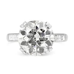 18ct White Gold Vintage Old Cut Diamond Solitaire Ring