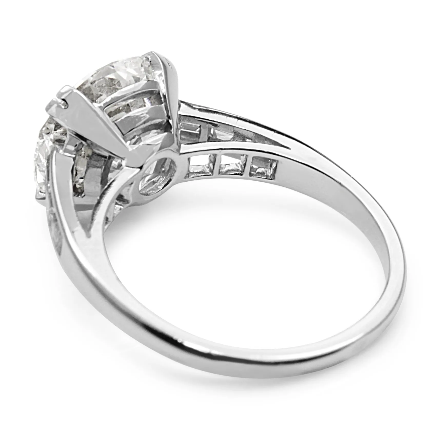 18ct White Gold Vintage Old Cut Diamond Solitaire Ring