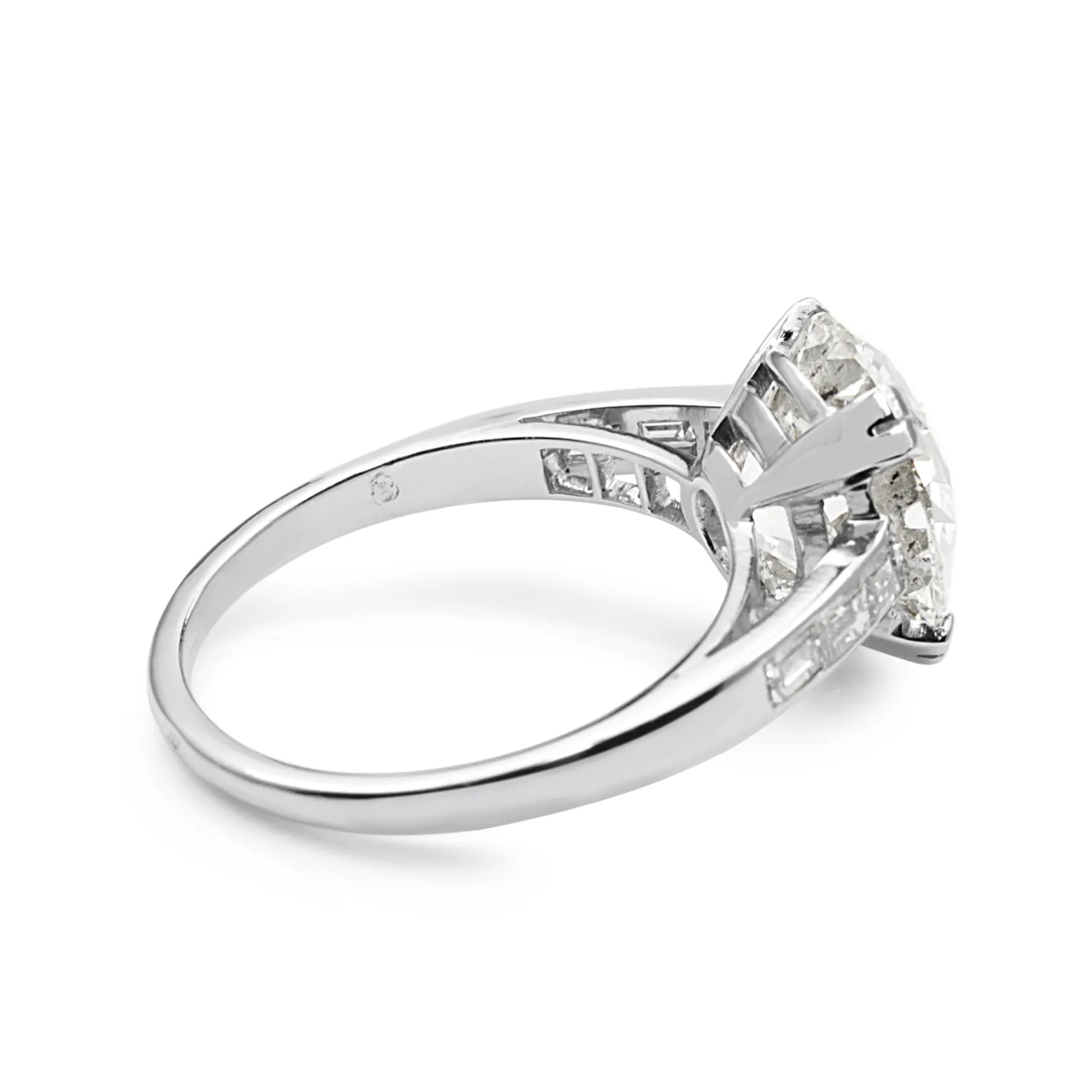18ct White Gold Vintage Old Cut Diamond Solitaire Ring