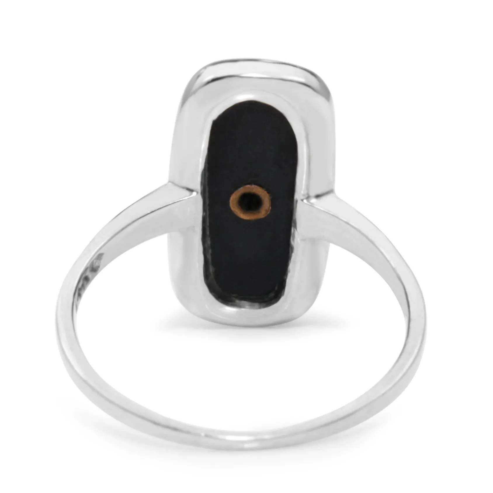 14ct White Gold Vintage Onyx and Diamond Ring