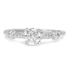 18ct White Gold Vintage Style Solitaire Ring