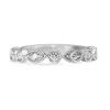 18ct White Gold Vintage Style Diamond Band Ring