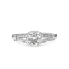 18ct White Gold Vintage Style Cushion Diamond Ring