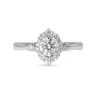 18ct White Gold Vintage Style Diamond Halo Ring